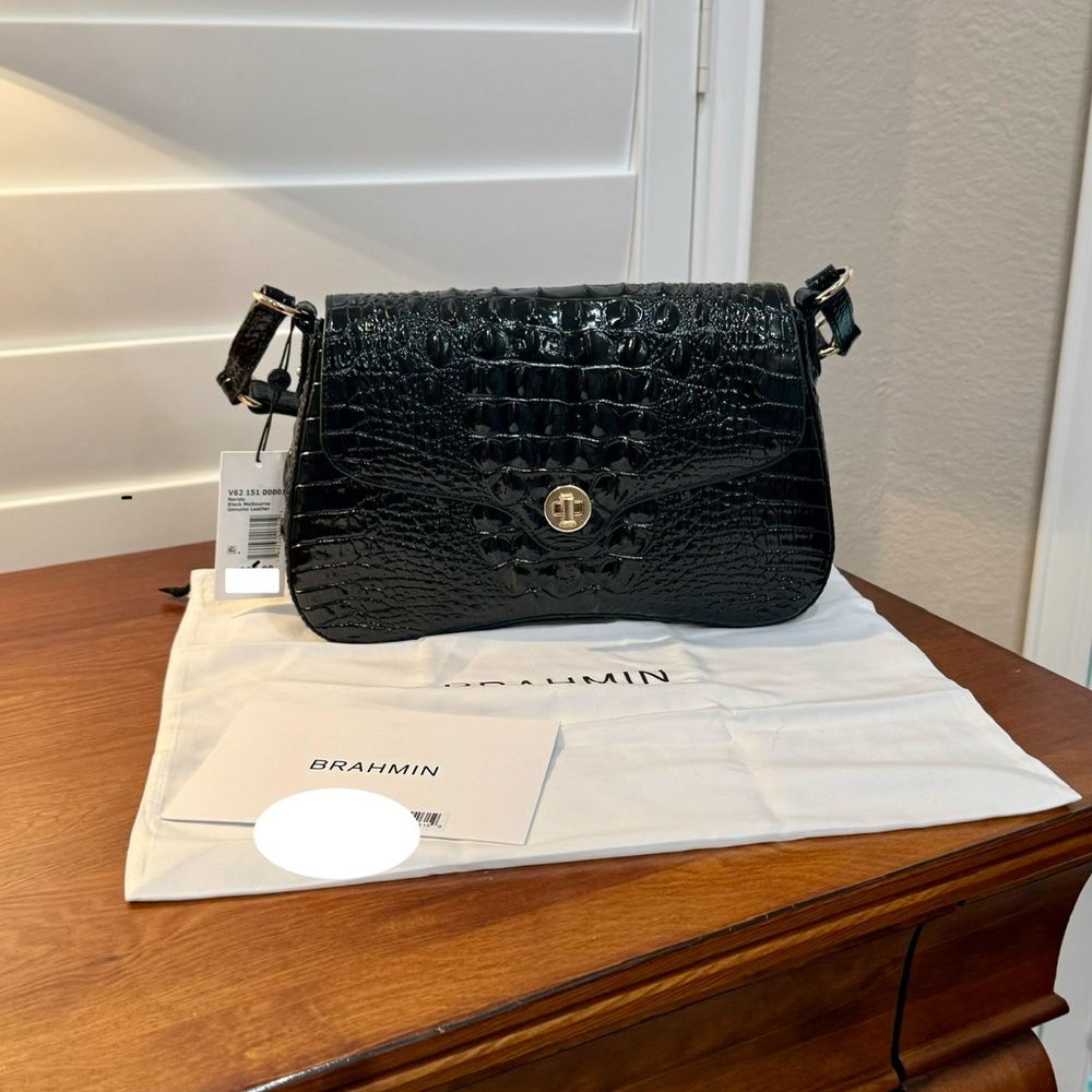 Brahmin Nerida Handbag
Black, Crocodile Embossed - FIRM - Picture 6 of 8